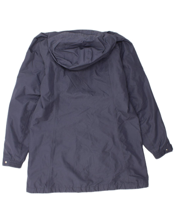 HELLY HANSEN Womens Hooded Windbreaker Coat UK 14 Medium Navy Blue
