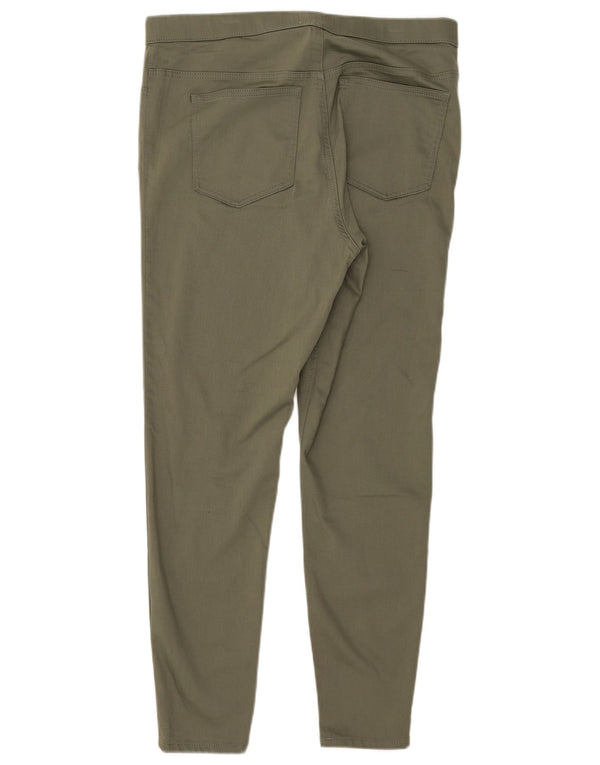Marks & Spencer Womens Jegging Jeans UK 16 Large W34 L27 Khaki Cotton