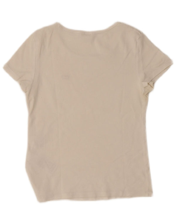 Levi's Womens T-Shirt Top UK 12 Medium White Cotton