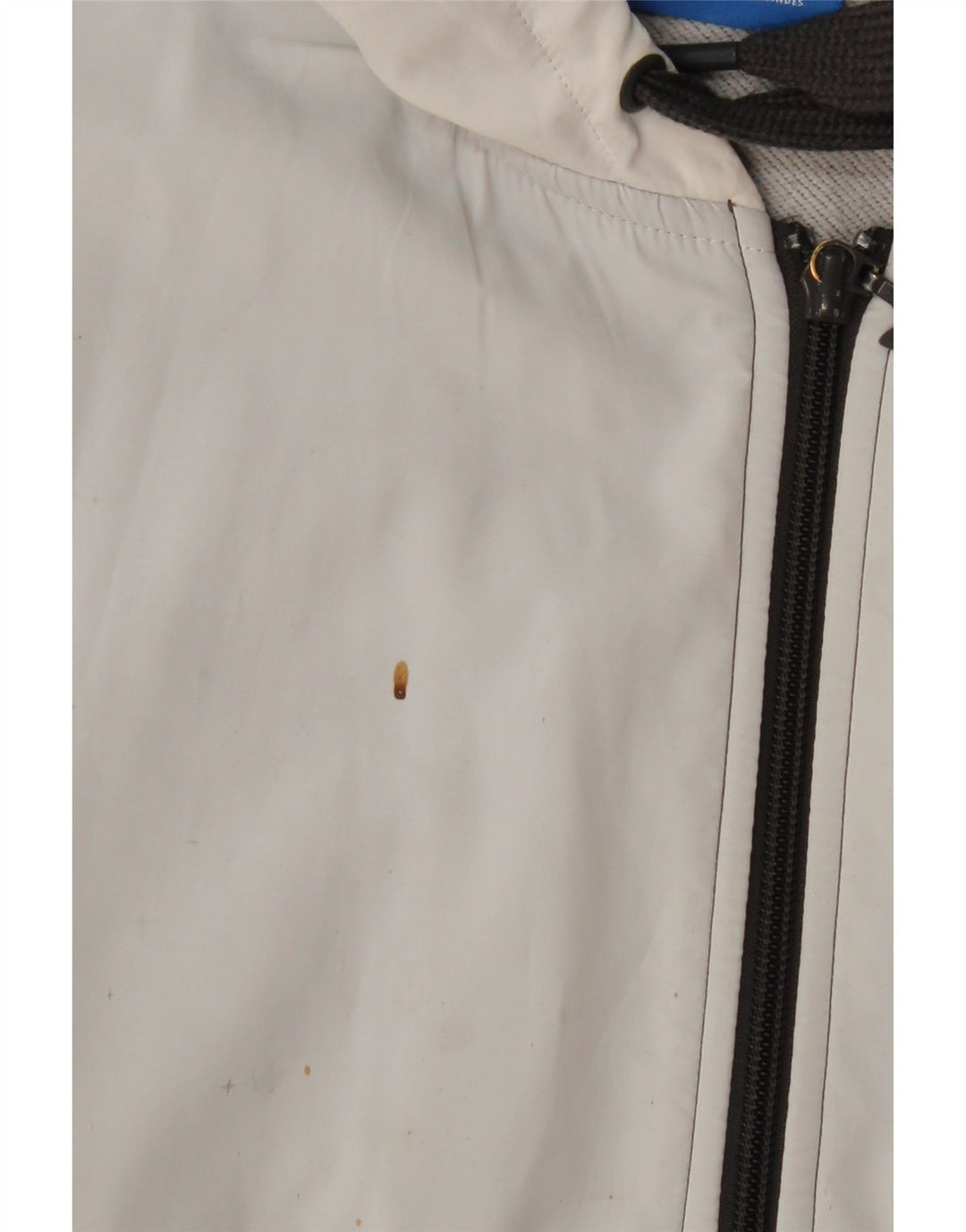 ADIDAS Mens Sleeveless Zip Hoodie Sweater Large Grey Colourblock Polyester