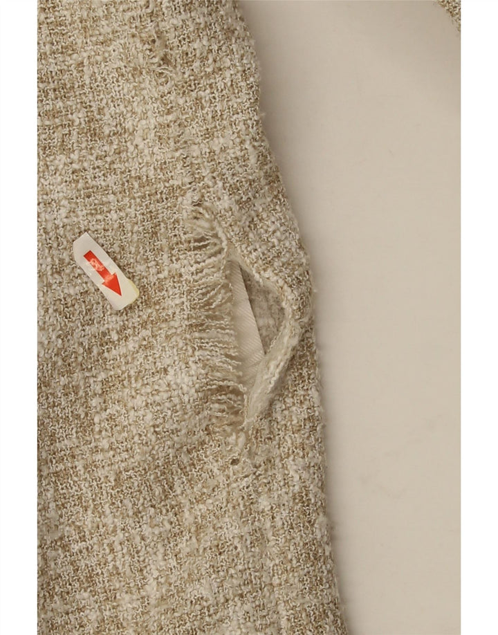 Zara Womens Crop Blazer Jacket EU 44 XL Beige