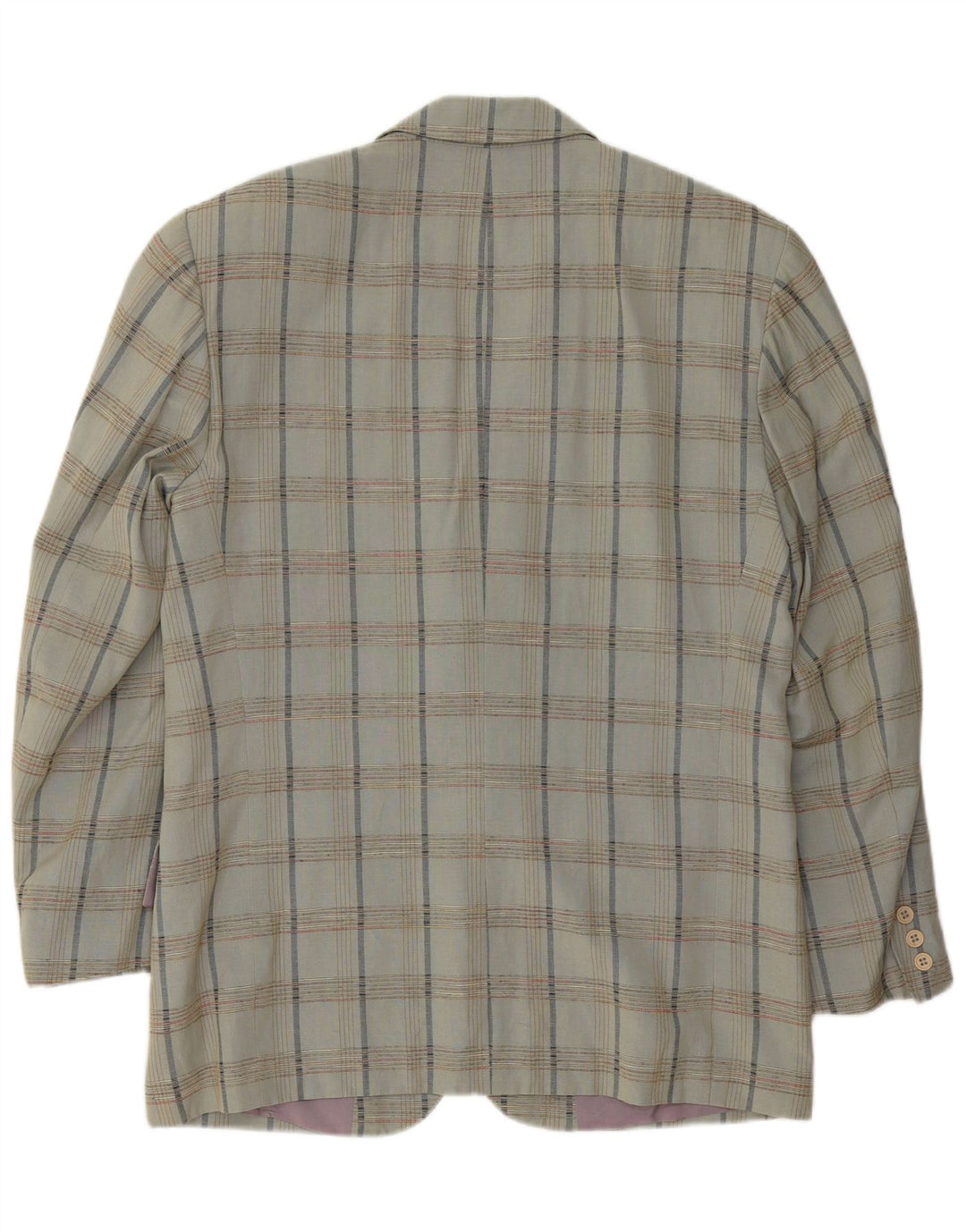 VINTAGE Mens 2 Button Blazer Jacket IT 52 XL Grey Check Viscose