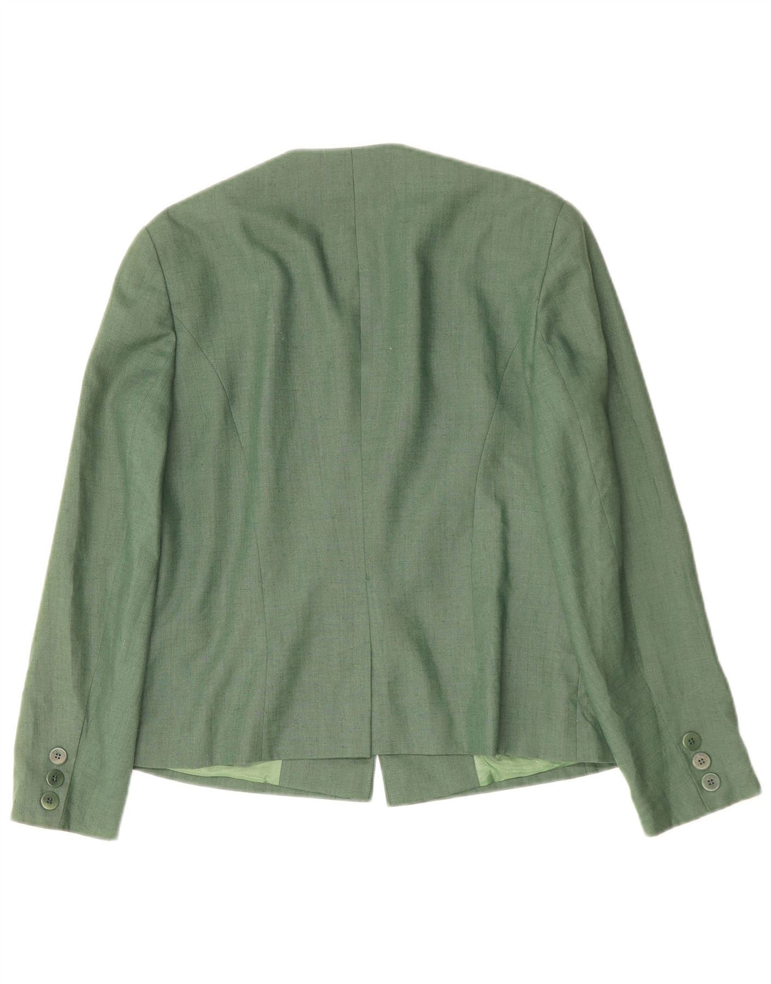 Gerry Weber Womens 1 Button Blazer Jacket EU 38 Medium Green Linen