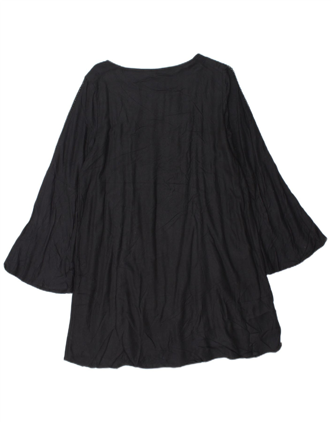 ROXY Womens Long Sleeve A-Line Dress UK 10 Small Black Cotton