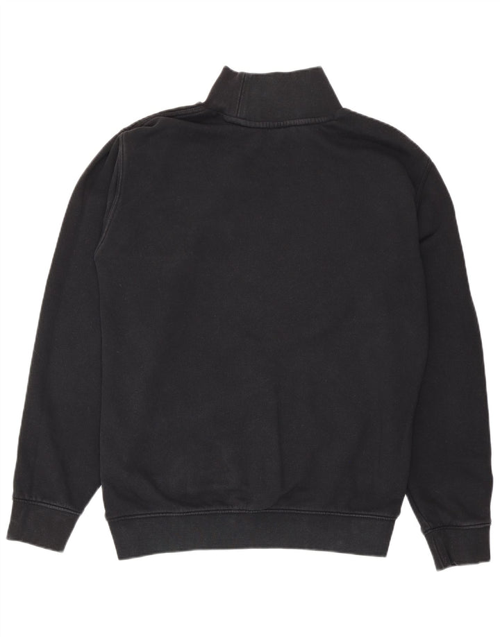 Champion Womens Oversized Sweatshirt Jumper UK 10 Small Black Cotton