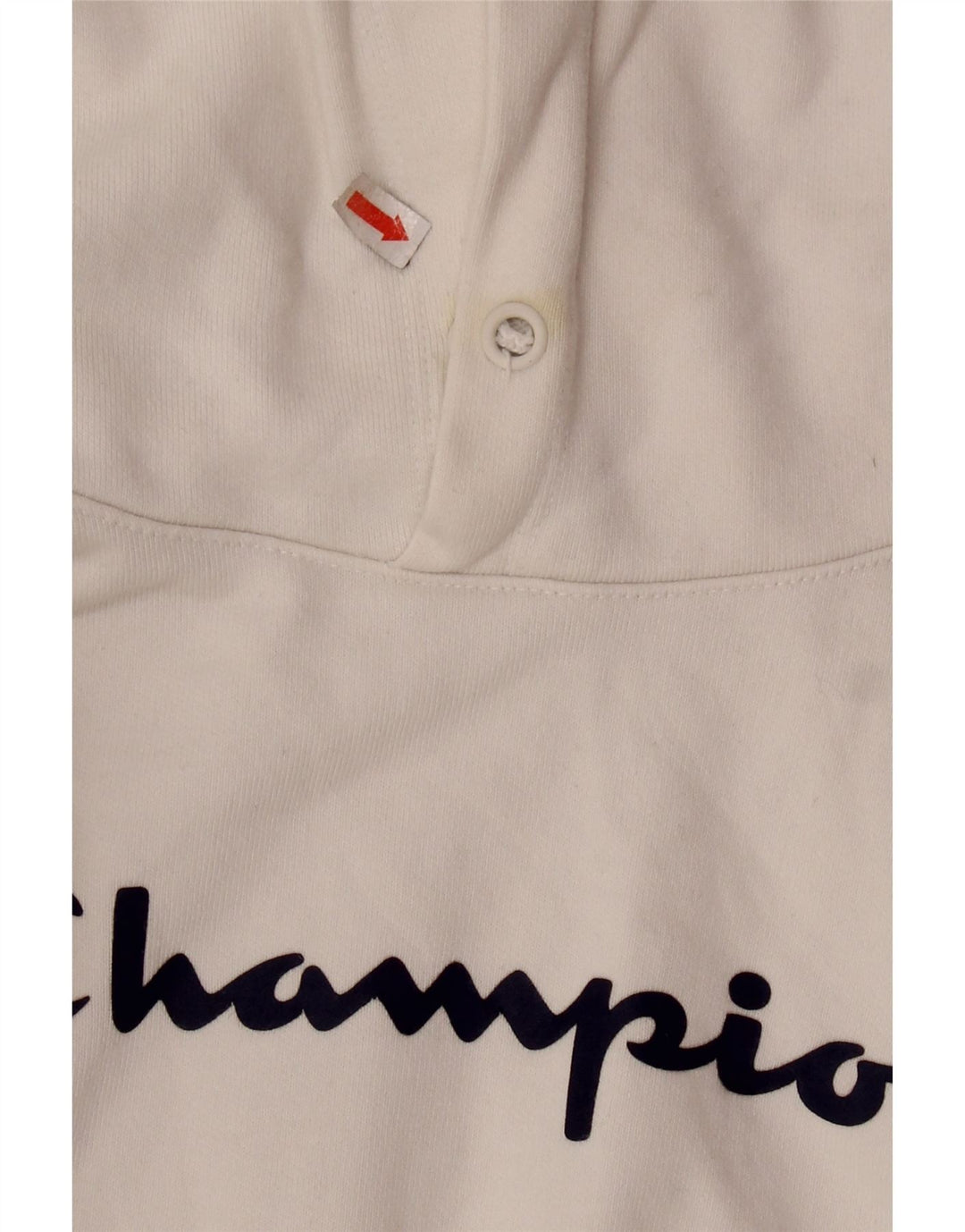 CHAMPION Womens Crop Graphic Short Sleeve Hoodie Jumper UK 10 Small White