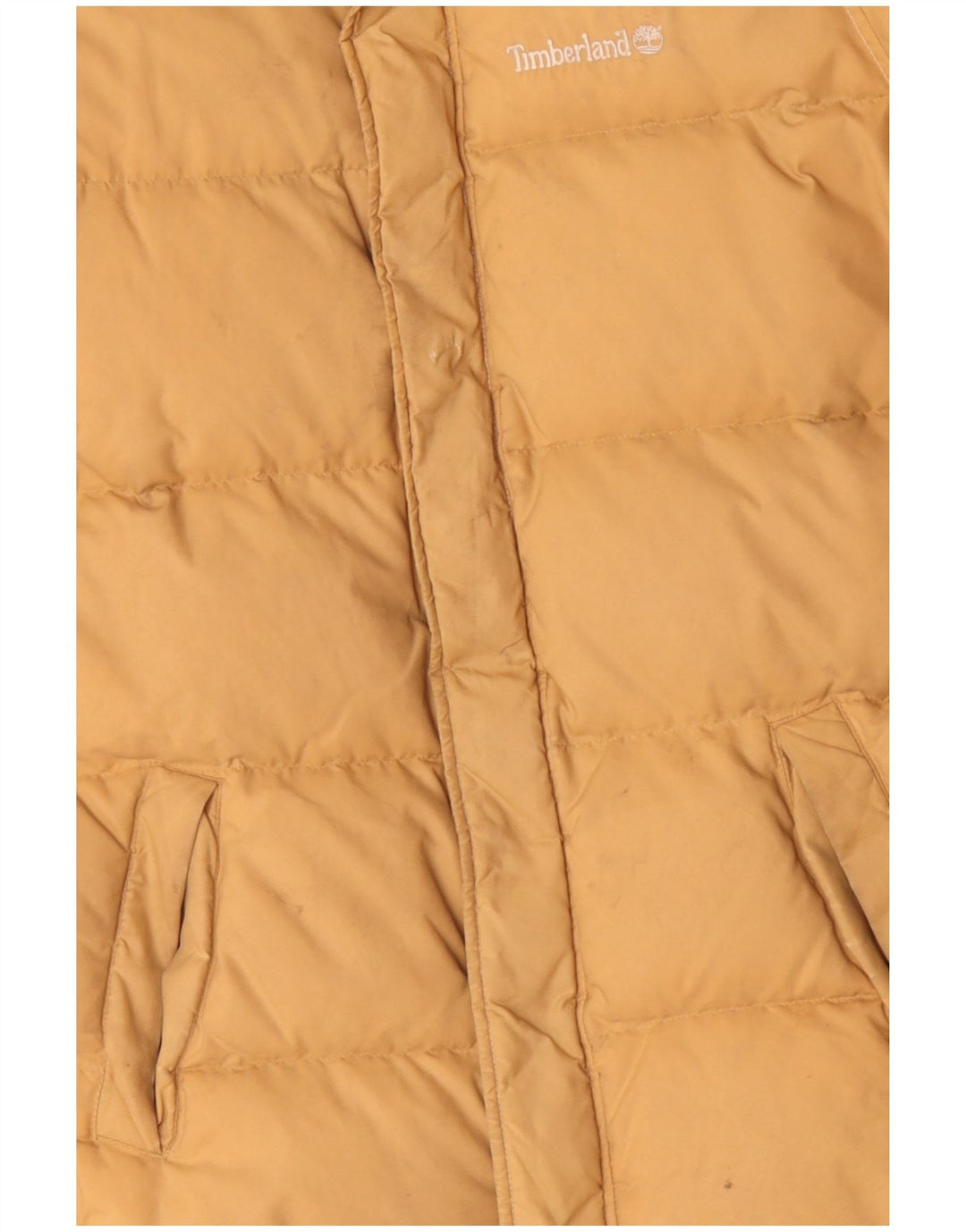 Timberland Mens Weathergear Oversized Padded Jacket UK 36 Small Yellow