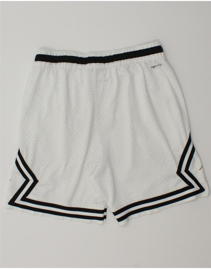 Jordan Mens Dri Fit Sport Shorts Medium White Geometric Polyester