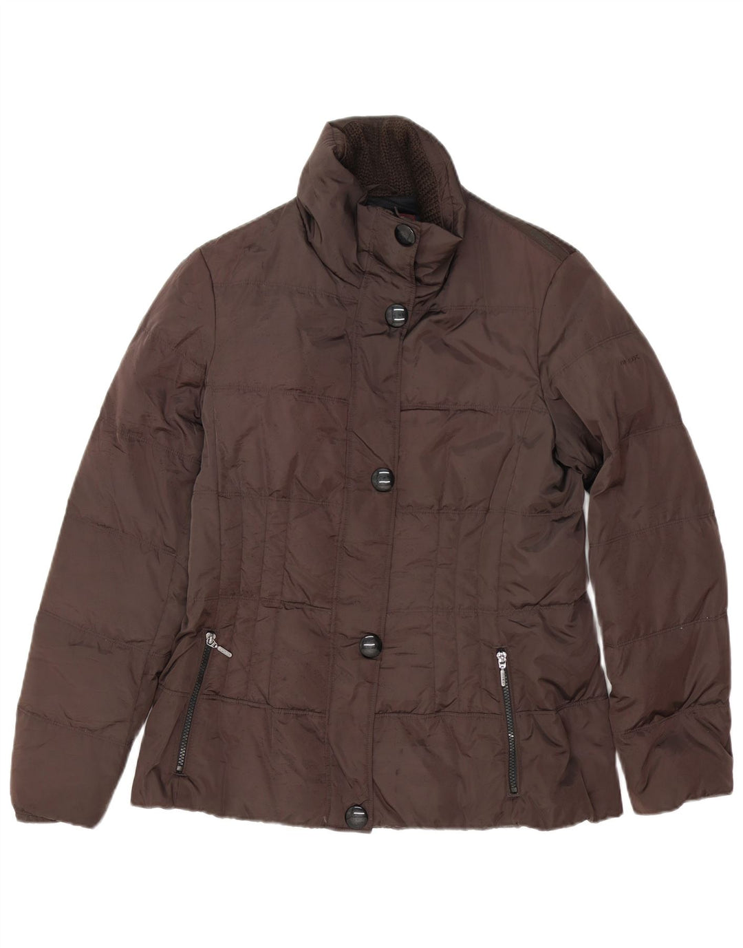 Geox Womens Padded Jacket UK 14 Large Brown Polyester