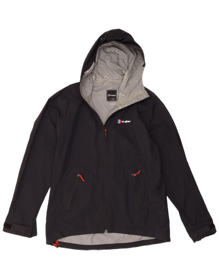 Berghaus Mens Hooded Windbreaker Jacket UK 38 Medium Black Polyamide