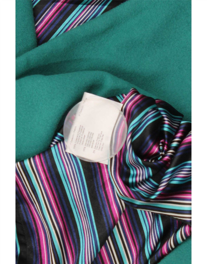 Roccobarocco Womens 3/4 Sleeve Bomber Jacket IT 44 Medium Green Polyester