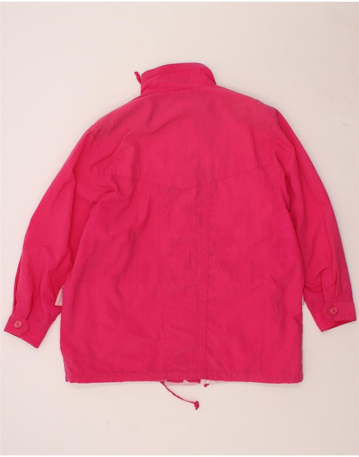 VINTAGE Womens Windbreaker Jacket EU 42 Large Pink Polyester Vintage Vintage and Second-Hand Vintage from Messina Hembry 