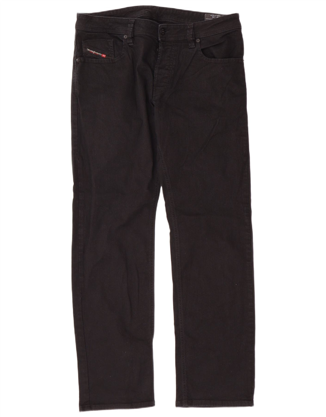 DIESEL Mens Larkee Straight Jeans W36 L32 Black Cotton