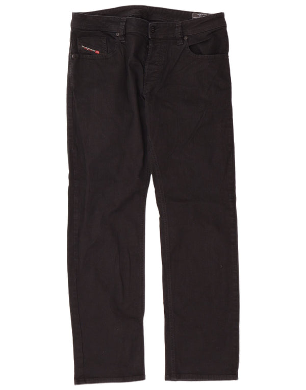 DIESEL Mens Larkee Straight Jeans W36 L32 Black Cotton