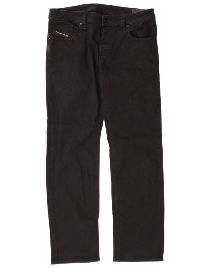 DIESEL Mens Larkee Straight Jeans W36 L32 Black Cotton