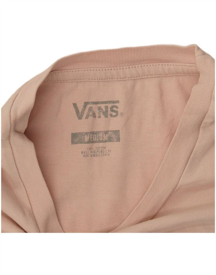 VANS Womens Graphic T-Shirt Top UK 12 Medium Pink Cotton