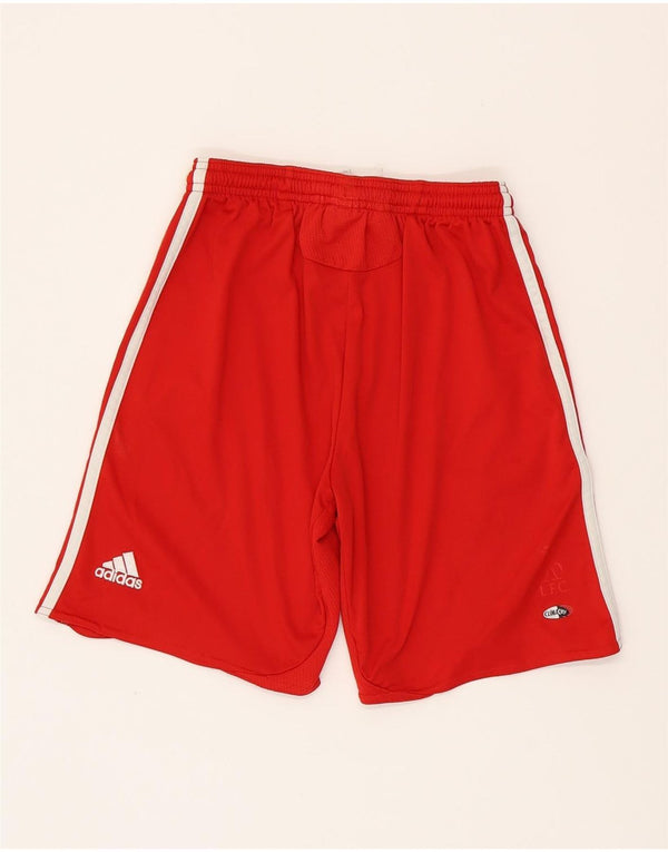 ADIDAS Boys Liverpool Graphic Sport Shorts 11-12 Years Red Polyester