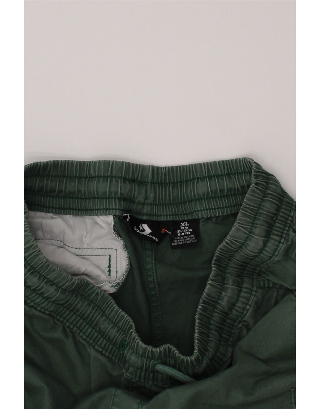 CONVERSE Boys Cargo Shorts 13-14 Years XL W28 Green Cotton