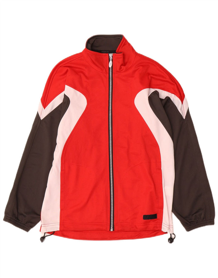 Asics Girls Tracksuit Top Jacket 13-14 Years Multicoloured Colourblock