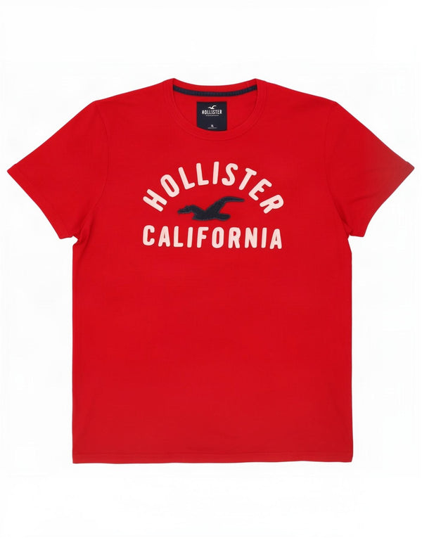 Hollister Mens Graphic T-Shirt Top XL Red Cotton