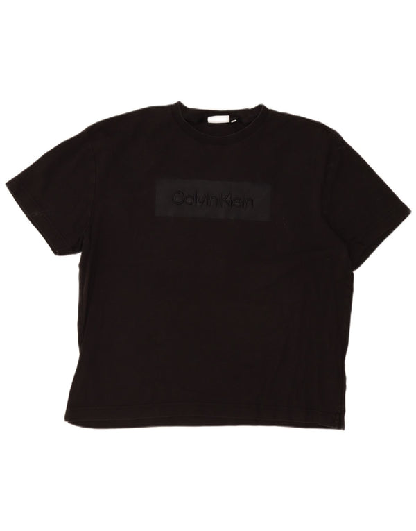 Calvin Klein Mens Comfort Fit Graphic T-Shirt Top XL Black Cotton