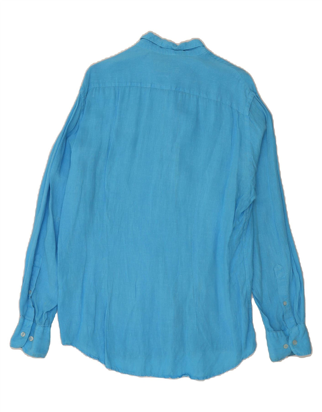 FRED PERRY Mens London Shirt Large Blue Linen Vintage Fred Perry and Second-Hand Fred Perry from Messina Hembry 