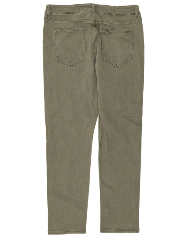Marks & Spencer Womens Relaxed Fit Slim Jeans UK 12 Medium W30 L27 Green