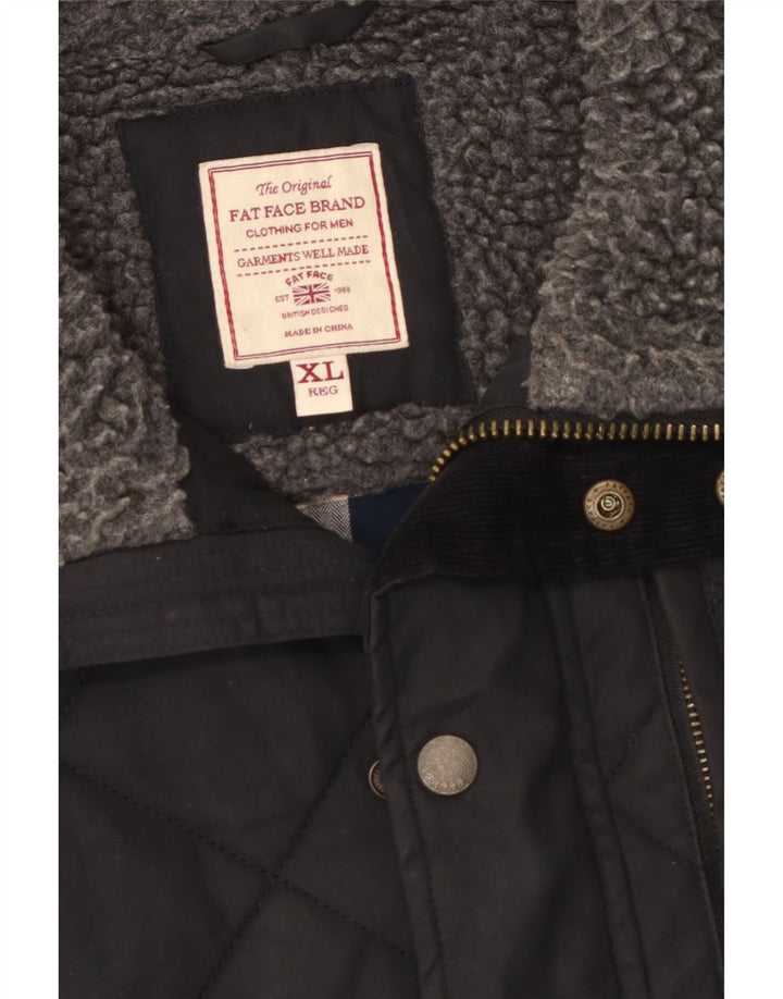 Fat Face Mens Quilted Gilet UK 42 XL Black Polyester