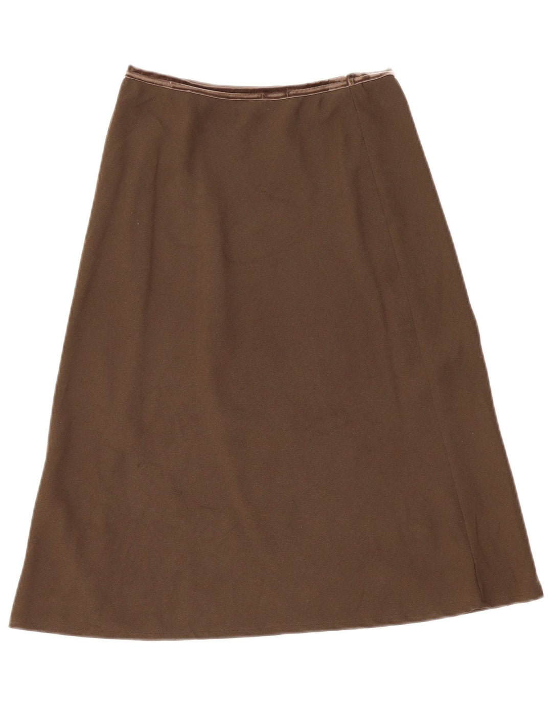 BENETTON Womens Low Waist A-Line Skirt IT 42 Medium W34  Brown Polyester