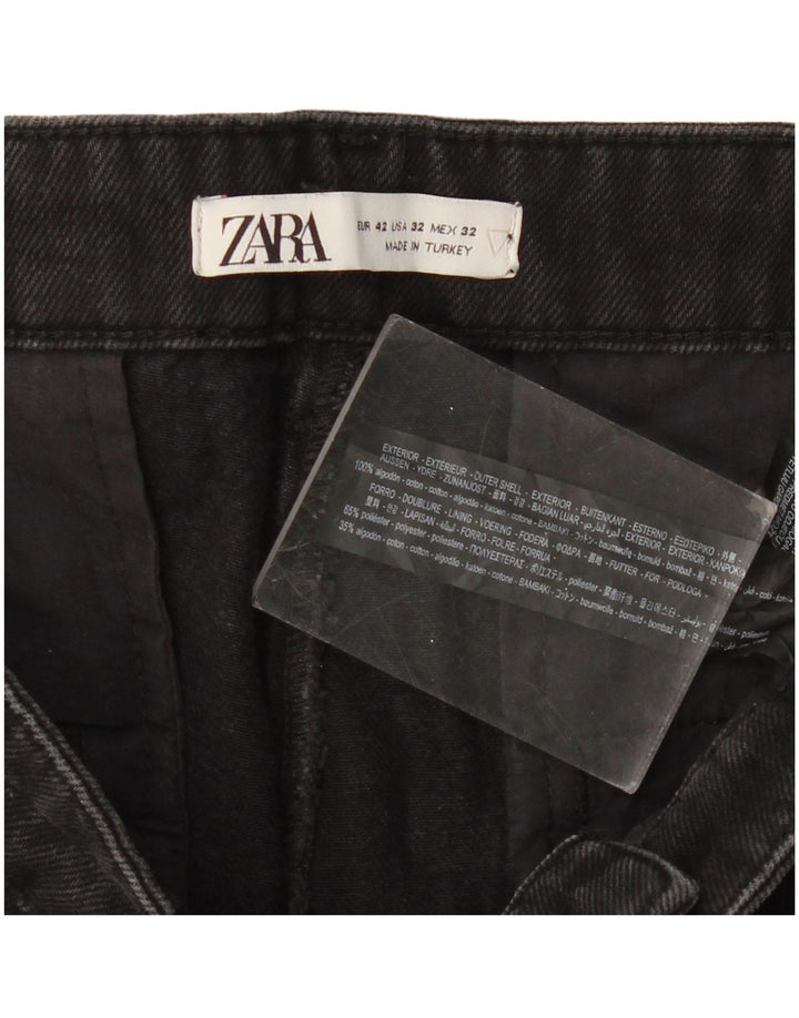 ZARA Mens Slim Jeans EU 42 Large W32 L27 Black Cotton