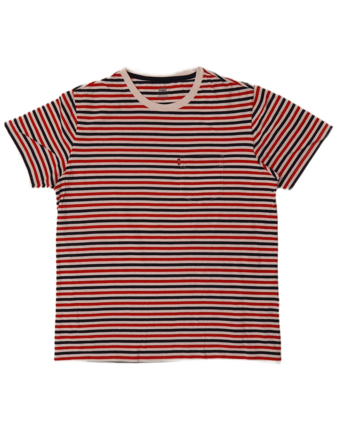 Levi's Mens T-Shirt Top Large Multicoloured Striped Cotton