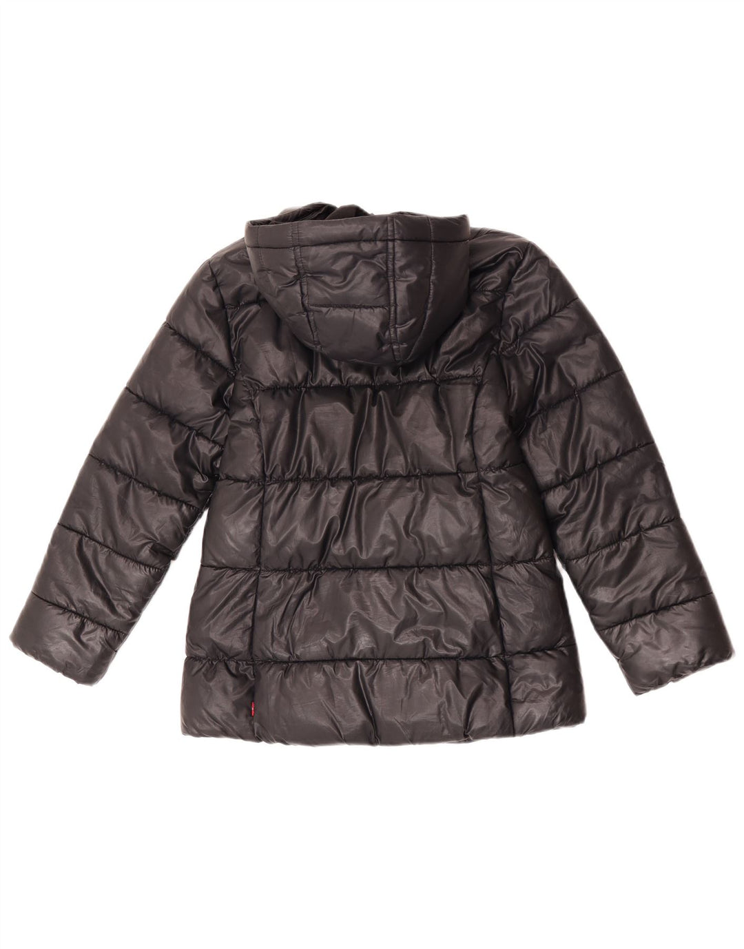 Levi's Girls Hooded Padded Jacket 9-10 Years Black Polyester