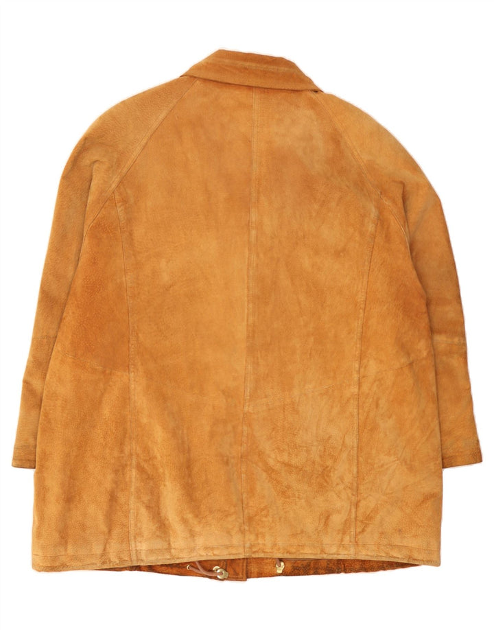 VINTAGE Womens Oversized Suede Overcoat IT 50 XL Brown Leather Vintage Vintage and Second-Hand Vintage from Messina Hembry 