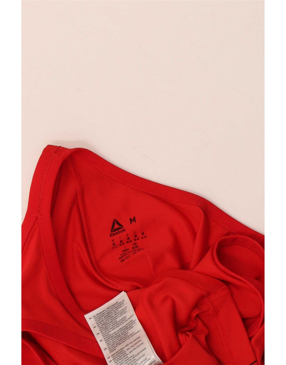 Reebok Womens Bodypump Graphic Vest Top UK 12/14 Medium Red Polyester