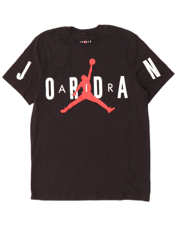 Jordan Mens Short Sleeve Graphic T-Shirt Top Large Black Cotton