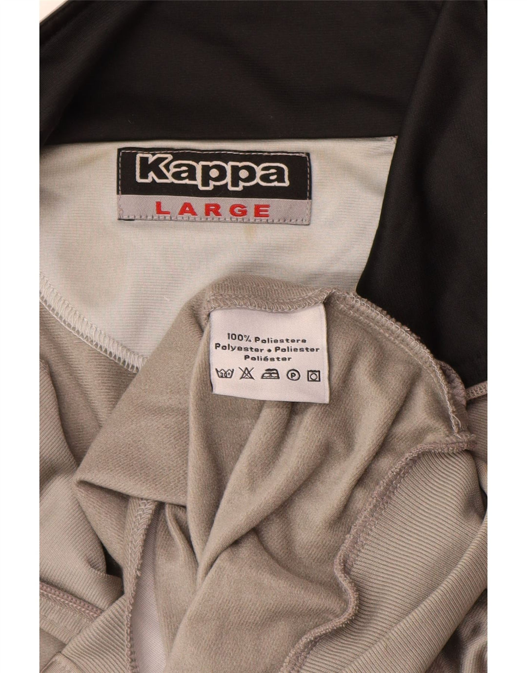 Kappa Mens Tracksuit Top Jacket Large Grey Colourblock