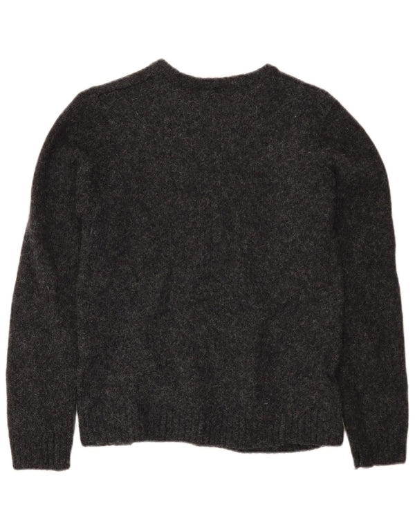 Carhartt Boys Crew Neck Jumper Sweater 7-8 Years Medium Grey Wool