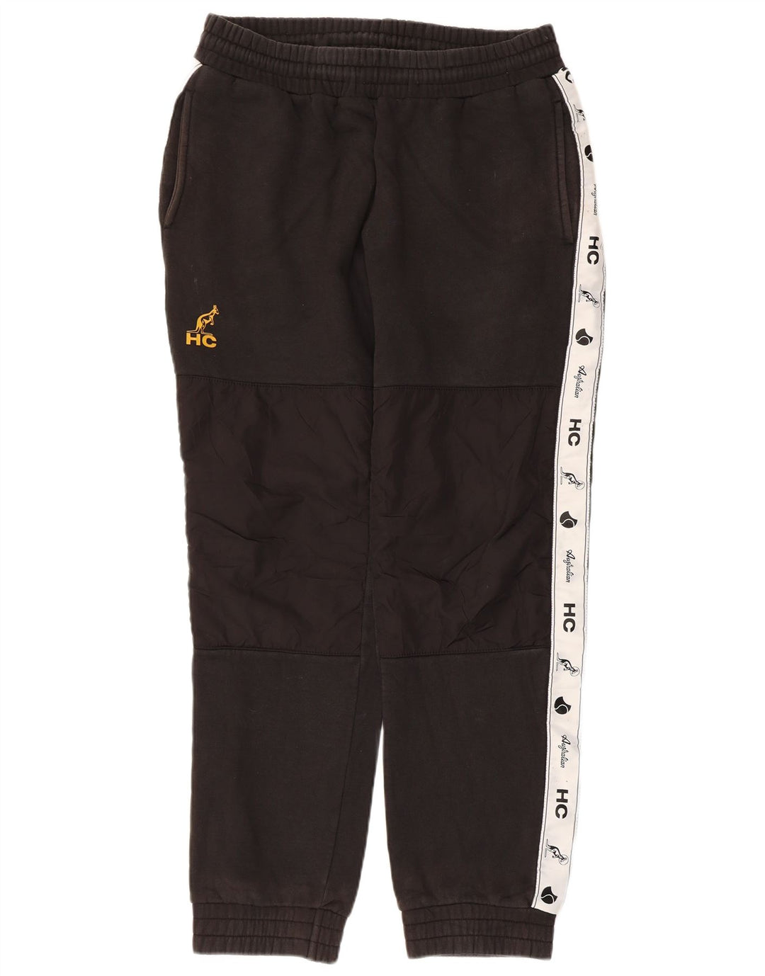 AUSTRALIAN L'ALPINA Mens Tracksuit Trousers Joggers XL  Black Colourblock