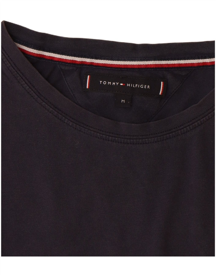 TOMMY HILFIGER Mens T-Shirt Top Medium Navy Blue Cotton