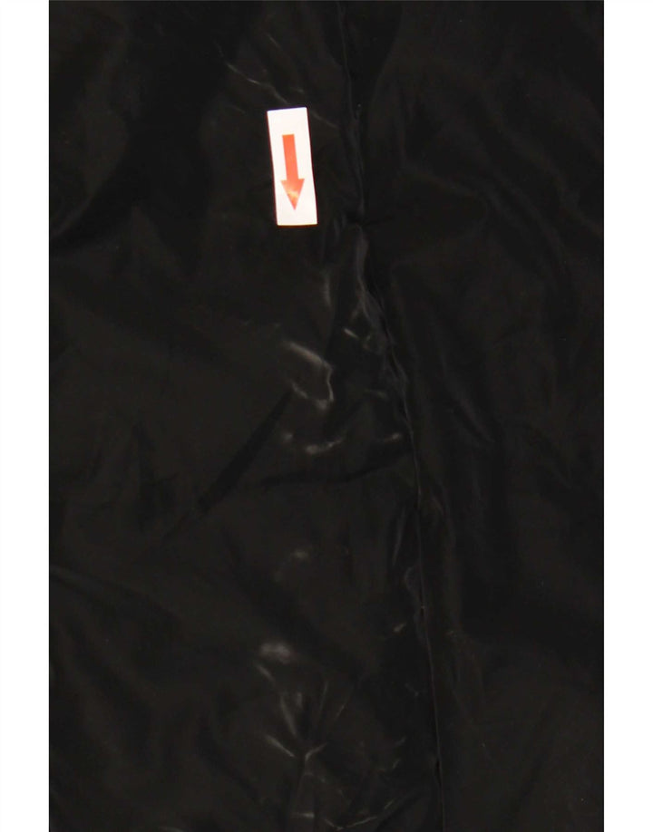 Guess Womens Hooded Padded Jacket UK 12 Medium Black Polyester