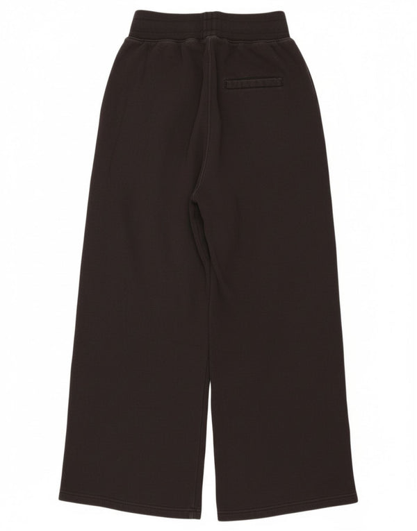 Puma Womens Wide Leg Casual Trousers UK 4 XS Black Cotton