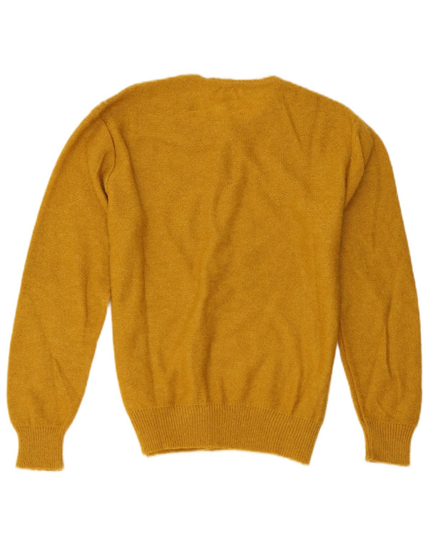 Vintage Womens Cardigan Sweater UK 14 Medium Yellow