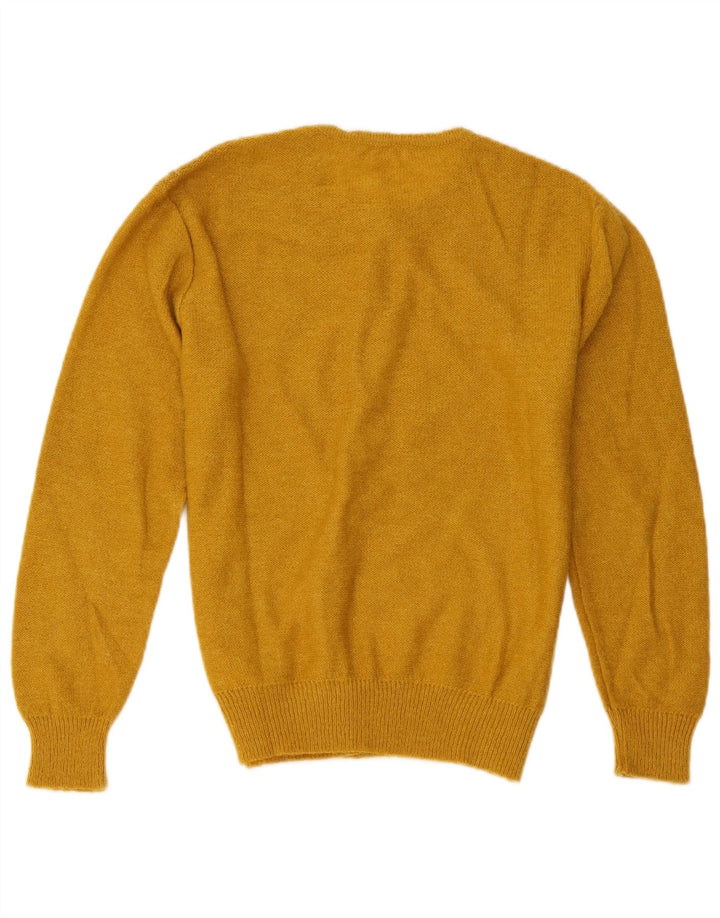 Vintage Womens Cardigan Sweater UK 14 Medium Yellow