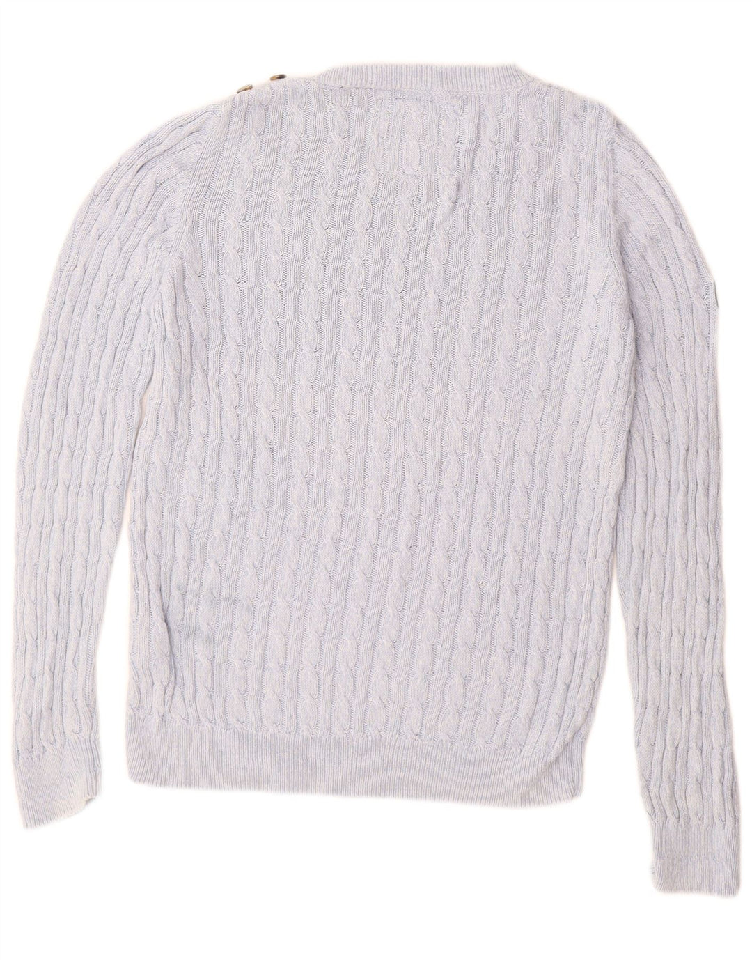 SUPERDRY Womens Boat Neck Jumper Sweater UK 14 Large Blue Cotton