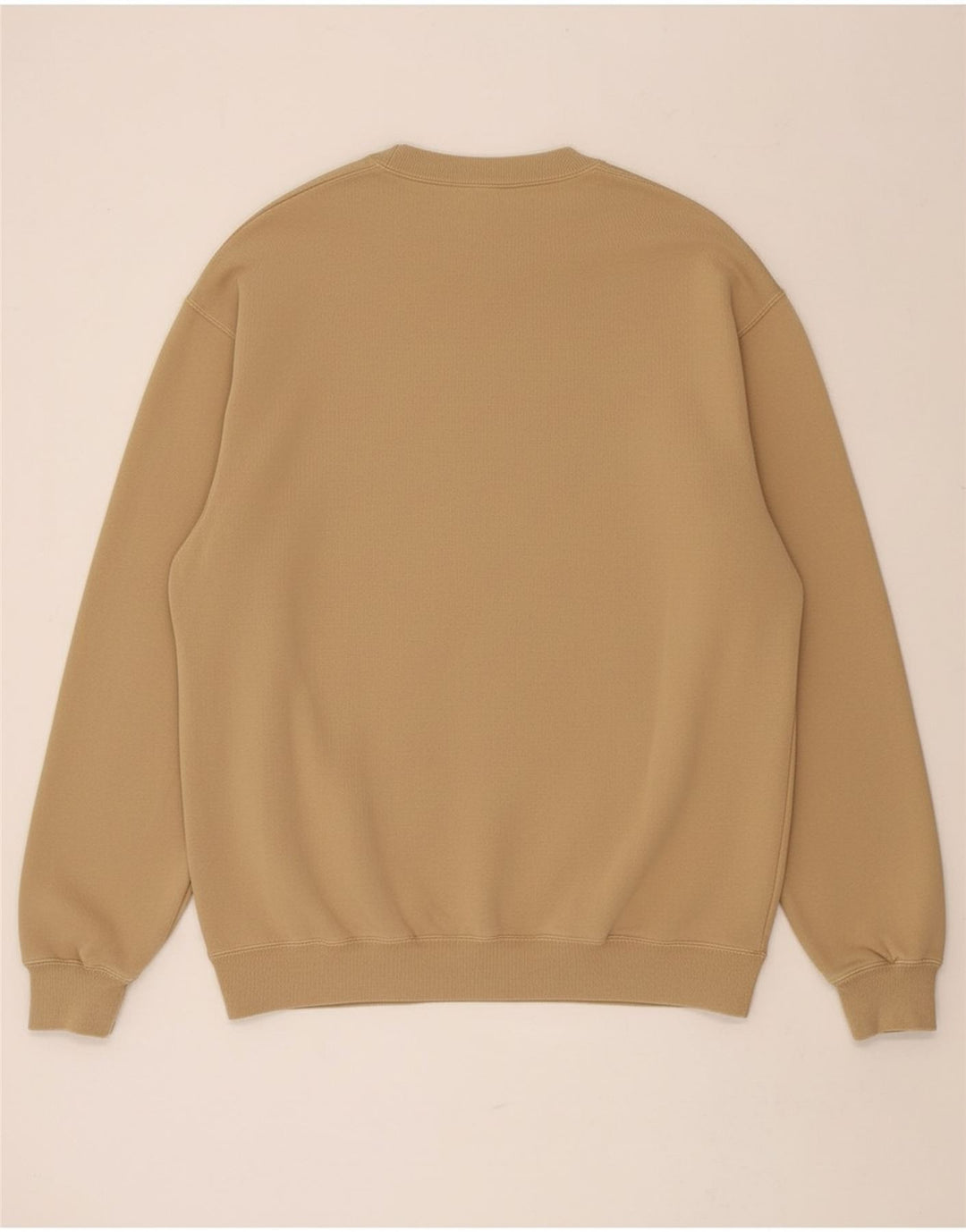 GUESS Mens Graphic Sweatshirt Jumper Large Beige Cotton