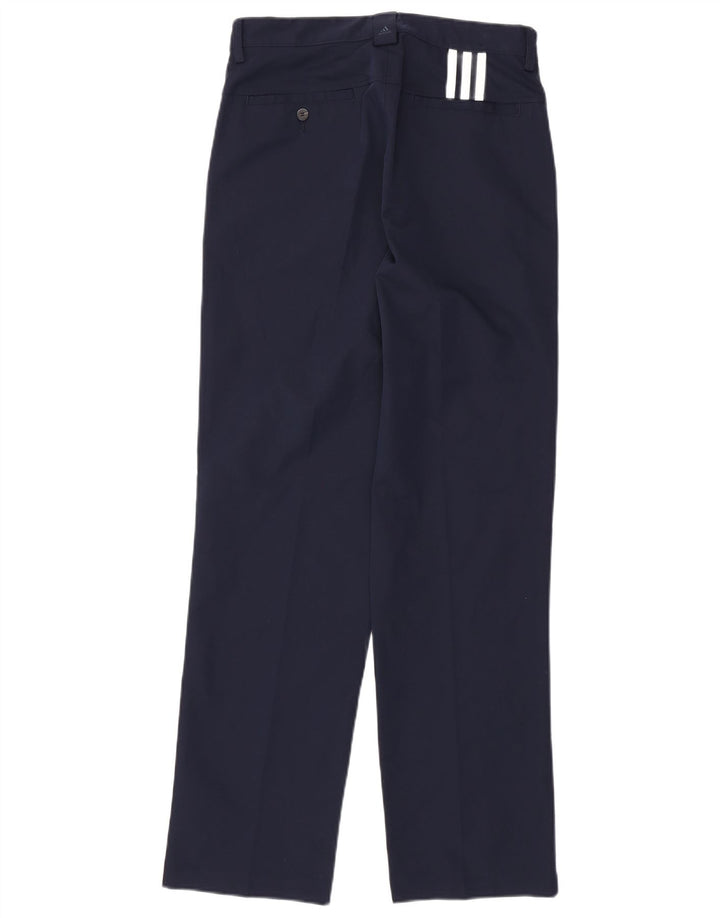 ADIDAS Mens Climalite Straight Chino Trousers W30 L32 Navy Blue Polyester