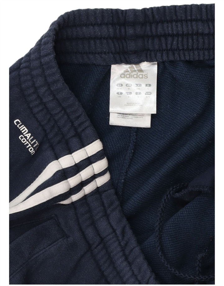 ADIDAS Mens Climalite Tracksuit Trousers UK 40/42 Medium  Navy Blue Cotton