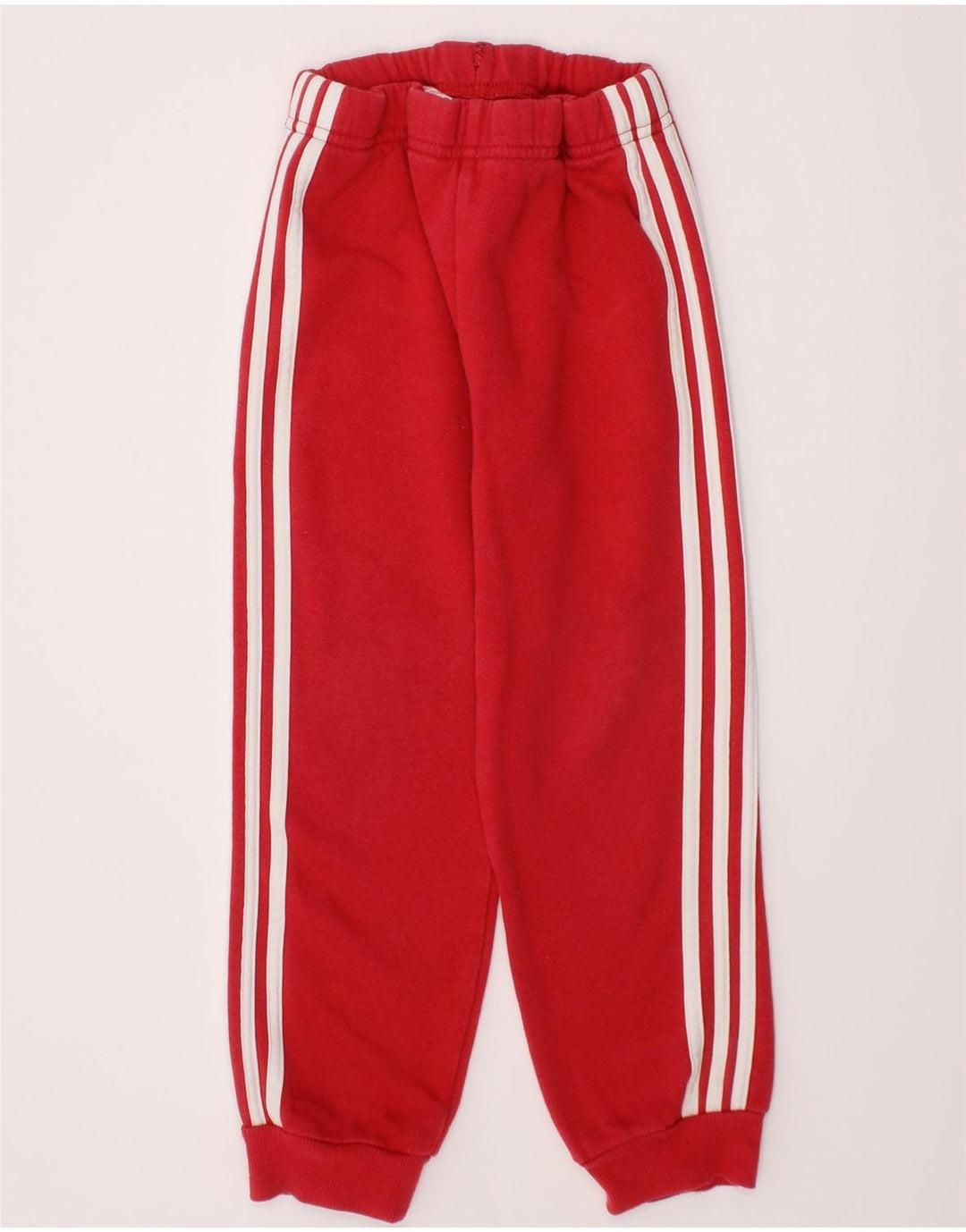ADIDAS Girls Tracksuit Trousers Joggers 3-4 Years  Red Cotton