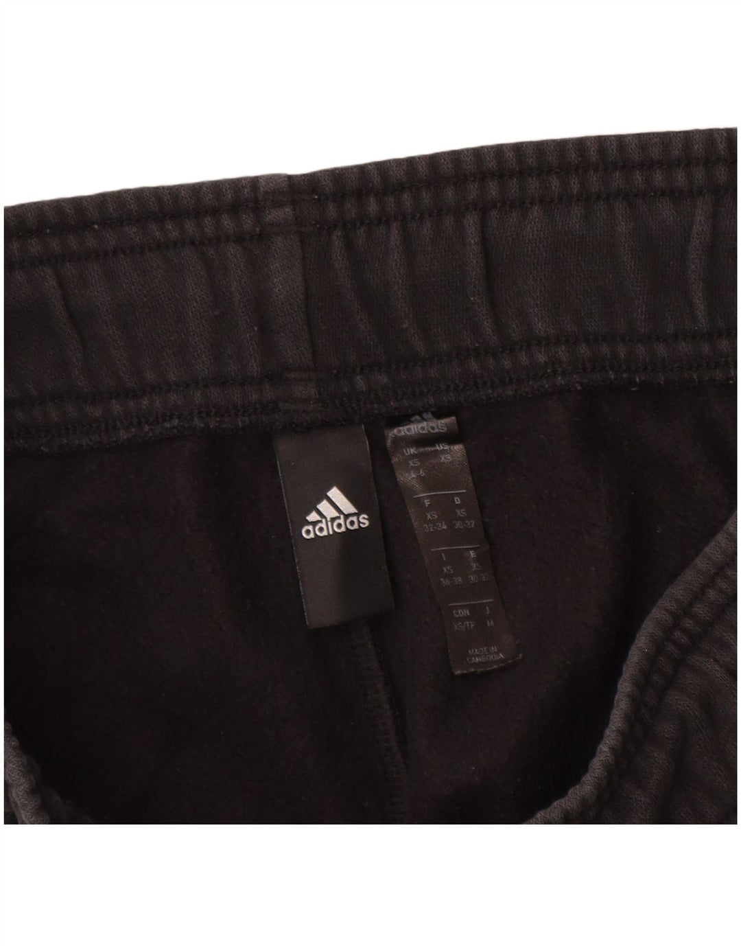 ADIDAS Womens Tracksuit Trousers UK 4/6 XS Black Cotton