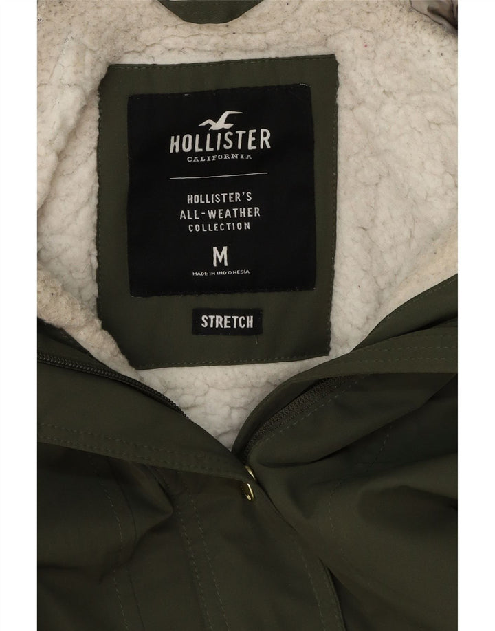 HOLLISTER Womens Hooded Windbreaker Jacket UK 14 Medium Green Polyester Vintage Hollister and Second-Hand Hollister from Messina Hembry 